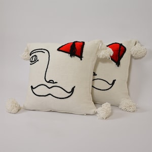 Decorative Moroccan Pillows | Handmade Embroidered Cushion | Artisan Home Decor