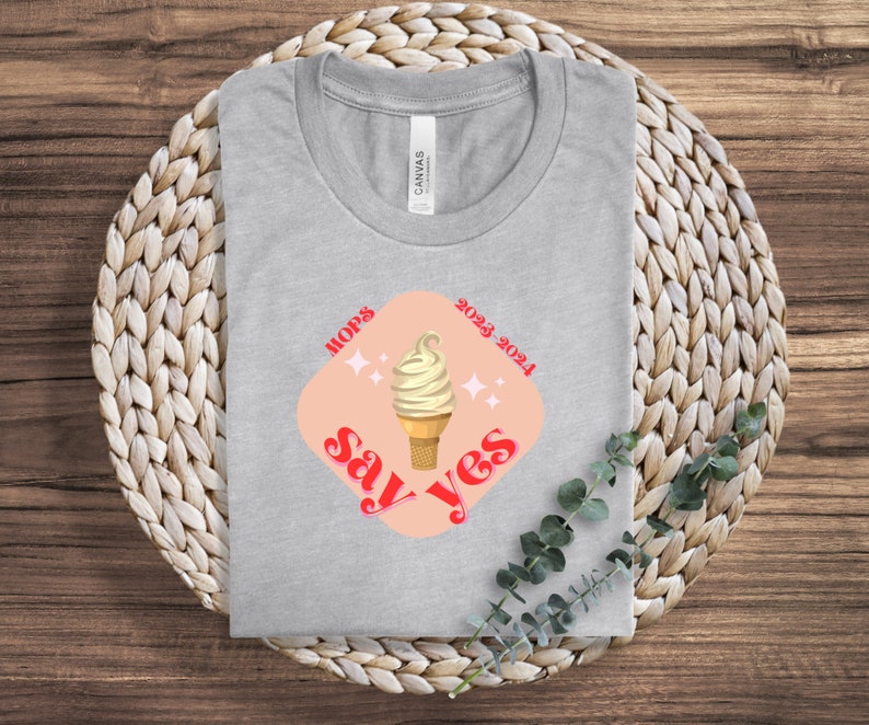 Say Yes Shirt Ice Cream Tshirt MOPS Moms of Preschoolers Etsy