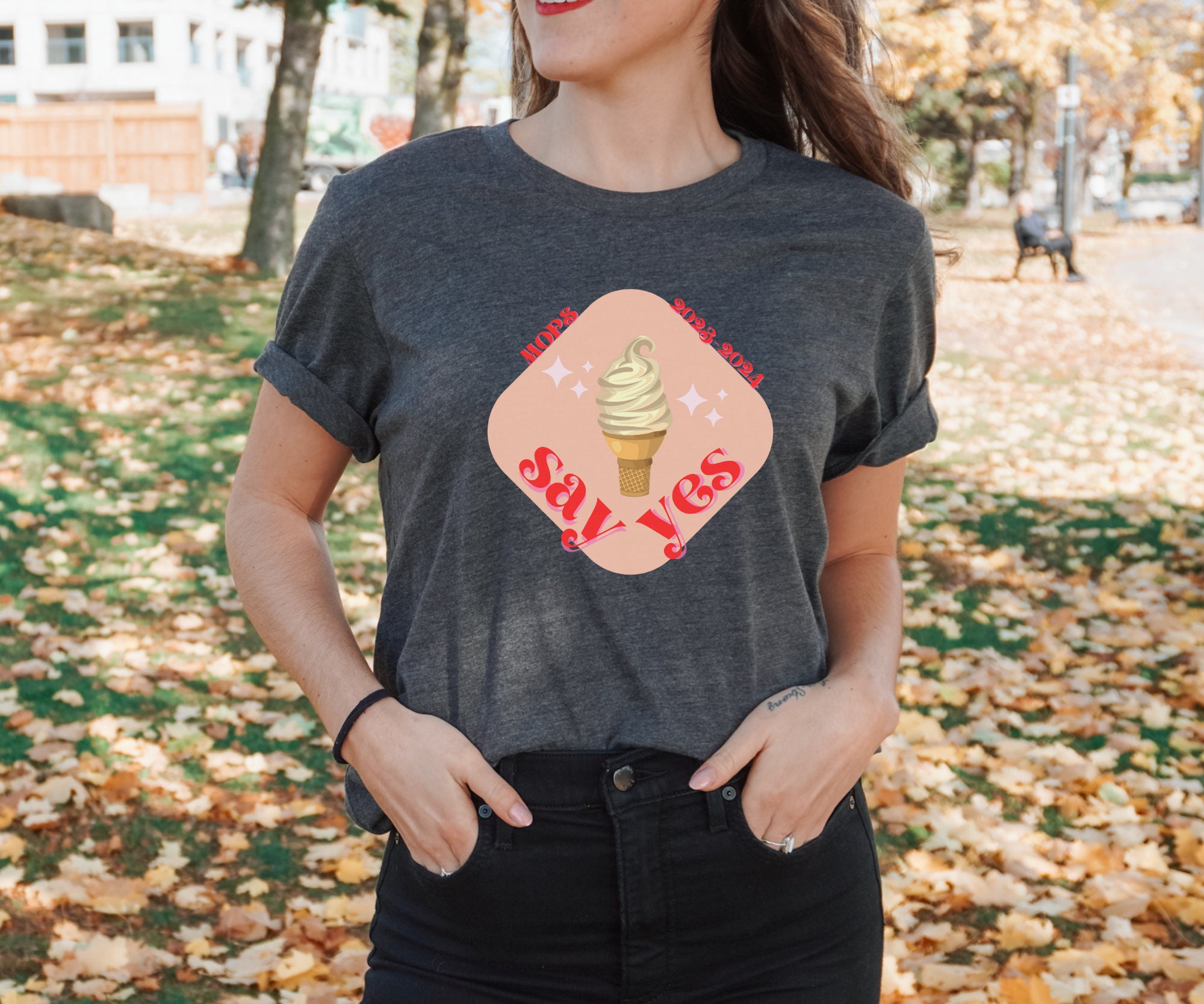 Say Yes Shirt Ice Cream Tshirt MOPS Moms of Preschoolers Etsy