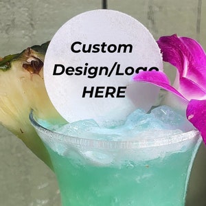 Custom edible drink topper for cocktail bar garnish decoration party favors