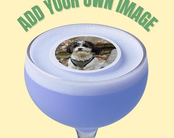 50 Custom Edible Wafer Paper Toppers: Personalized Drink & Cake Decorations