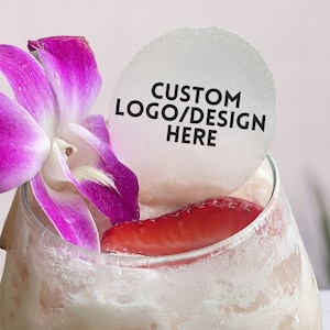 Cocktail Custom Edible dry Toppers for Wedding Party Favors Gift for Cocktail Garnish Lovers