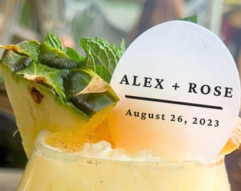50 Personalized Edible Cocktail Toppers | Custom Party Decoration