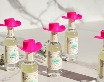 Disco Minis Cowboy Hats | Alcohol Bottle Drink Shooter Toppers | Cowgirls Mini Shot Hat Western Hen Do Last Rodeo Bachelorette Party Favors