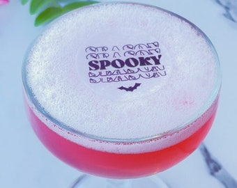 50 Halloween Edible Cocktail Toppers | Spooky Bat Drink Garnish