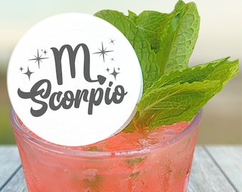 50 Ct Scorpio Zodiac Sign Edible Cocktail Toppers: Party Barware