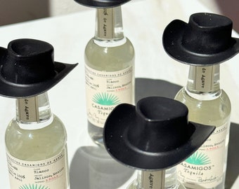Disco Minis Cowboy Hats | Alcohol Bottle Drink Shooter Toppers | Cowgirls Mini Shot Hat Western Hen Do Last Rodeo Bachelorette Party Favors