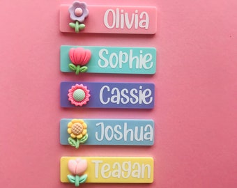 Nurse, Teacher, Admin, Vet, Dentist, Dr, Staff Personalised Name Badge - Flowers Range