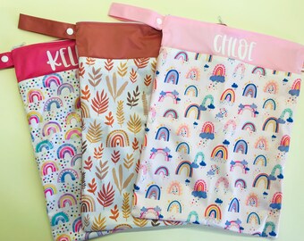 Personalised Wet/Dry Bag for Preschool Kindergarten School Kids