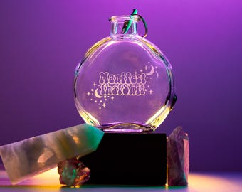 Manifest Glass Incense Bottle Burner by AmaZen Glass Co