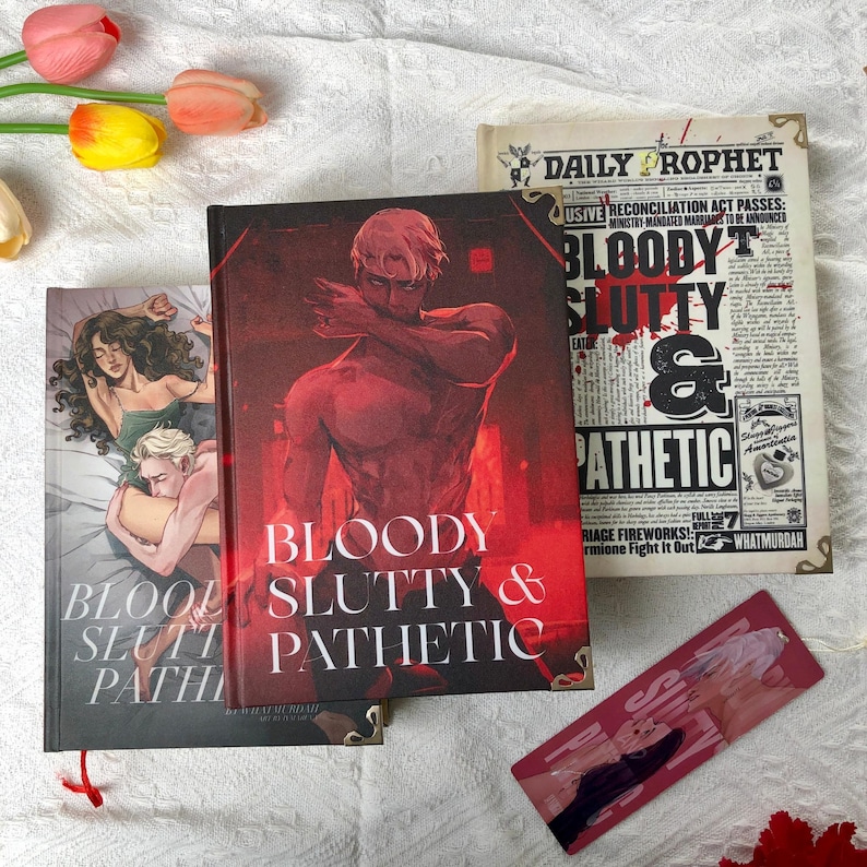 Bloody Slutty & Pathetic Hardcover Book | Dark Romance Fanfiction Collector Edition | Dramione Fanmade Fantasy Book | BookTok Romance Gift bild 1