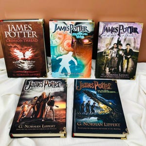 James Potter Hardcover Complete 5 Book Set by G. Norman Lippert | Magical Fantasy Novel Series Inspired Wizard World, Collector Edition Gift