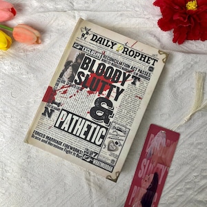 Bloody Slutty & Pathetic Hardcover Book | Dark Romance Fanfiction Collector Edition | Dramione Fanmade Fantasy Book | BookTok Romance Gift Style 1