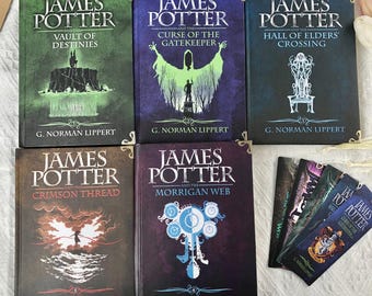 James Potter Hardcover Book Set by G. Norman Lippert | Complete 5-Volume Magic Adventure Series Collection | Wizard Fiction Collector Gift