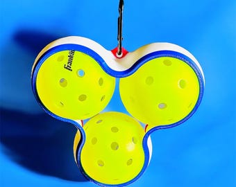 Porta palline da pickleball con clip (contiene 3 palline)