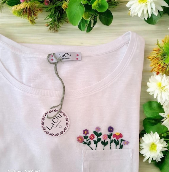 トップス tyn.TGOR Flower embroidery shirt Datura T-Shirt – Theodore Payne Foundation