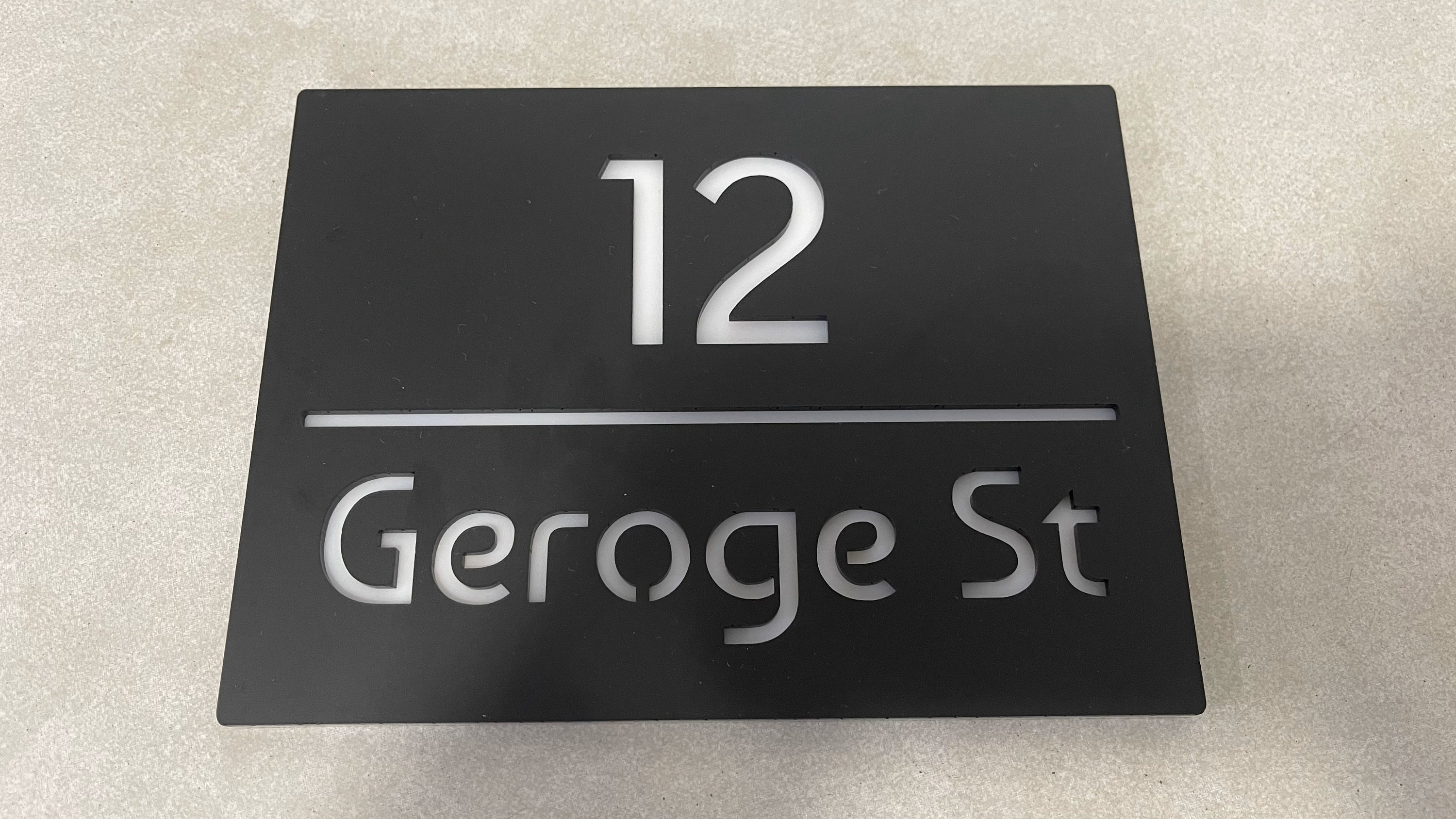 Laser Cut Acrylic Mirror Modern House Numbers Address Sign House Address Sign House Plaque
