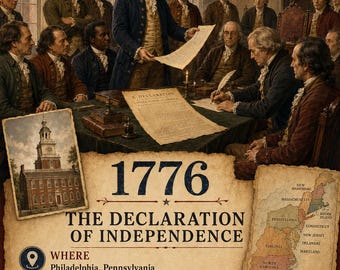 Amerika 250 Keerpunten Geschiedenis Posters (Digitale Download)