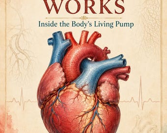 Printbare kaarten over de werking van het hart | 16 pagina's tellende educatieve set over de anatomie van het menselijk hart en de bloedstroom | Digitale download