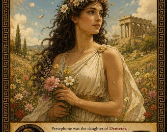 Verhaalkaarten met Persephone uit de Griekse mythologie | De godin van de lente en de onderwereld (digitale download)