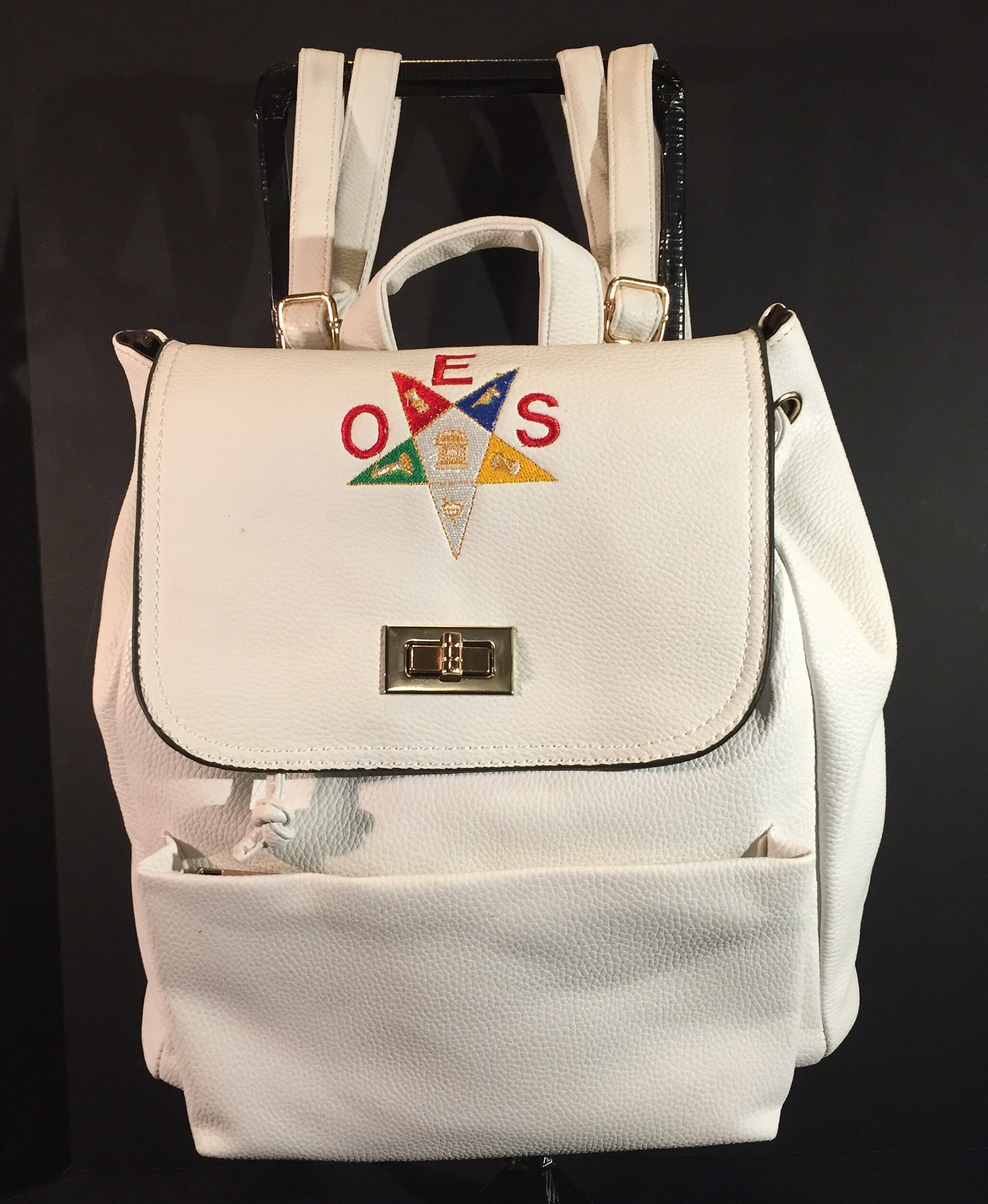 Order of Eastern Star Backpack ( White ) - Etsy
