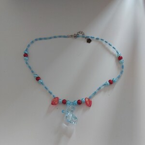 Collier perle nounours bleu image 4