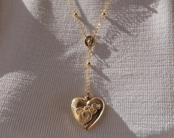 LDR Heart Necklace | LDR Coke Necklace | LDR Spoon Necklace | Gold Heart Locket | Rosary Necklace |
