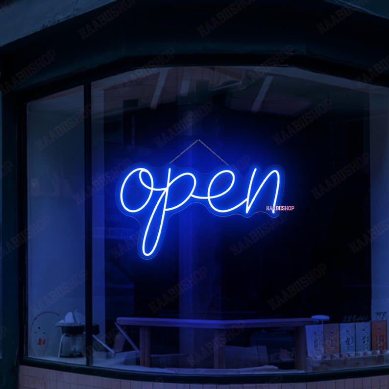 Vintage Neon Open Sign Storefront Led Light Open Sign for Business Open ...