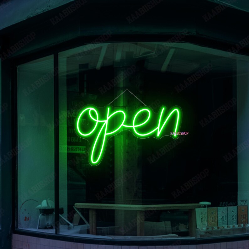 Vintage Neon Open Sign Storefront Led Light Open Sign for Business Open ...