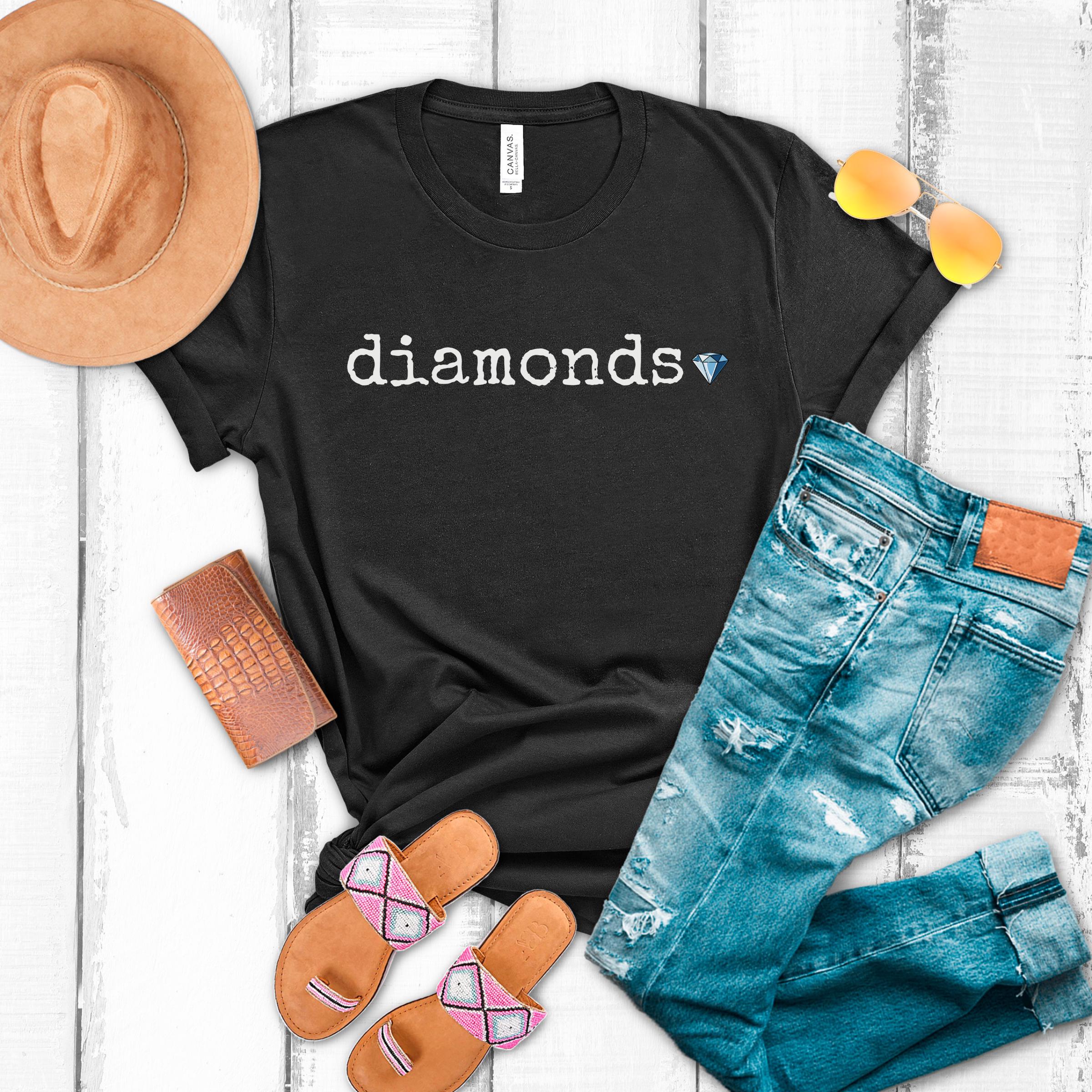 Diamonds Shirt | Diamond Shirt | Diamond Lover Shirt | Jewels Shirt | Sparkle Shirt | Cute Shirt | Gift for Her | Gift for Mom| Mothers Day