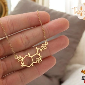 Steel Molecule Necklace | Chemistry Structure Jewelry | Fashionable Design Pendant | Unique-Style Idea Gift | Science-Inspired Necklace