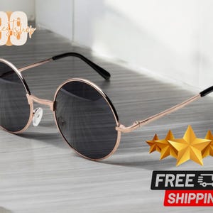 Unisex Round Metal Frame Glasses | Stylish Transparent Lenses for Reading | Comfy Trendy Eyewear for Daily Use | Gold and Silver Accent