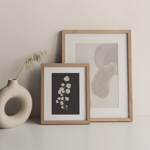set of 2 prints floral wall gallery set of 2 posters modern floral art black beige set botanical wall gallery aesthetic set of two posters
