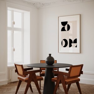 Japandi poster, japandi geometric white black poster, Japandi wall art decor, Japandi print art, japadni modern art poster Japandi geometric