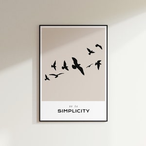 Cartel de pájaros voladores pájaros modernos imprimir pájaros en vuelo cartel de pájaros imprime pájaros voladores moderno pájaro negro impresión beige natura inspirado cartel