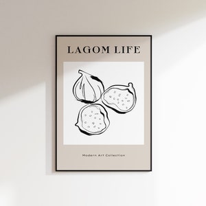 Fig Fruit Printable Wall Art, Fruit Market Print, Modern Fig Line Art Print, Fig Illustration, Botanical Fruit Artwork, Downloadable Art