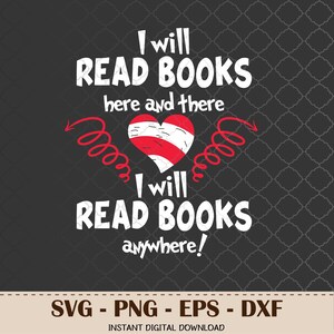 I Herz Bücher svg, Buchliebhaber lesen svg, More Books Reader svg, Png-Datei