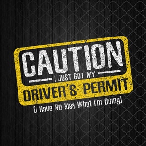 Funny Just Got My Drivers Permit geen idee Funny Teen Driver png, sublimatieontwerp