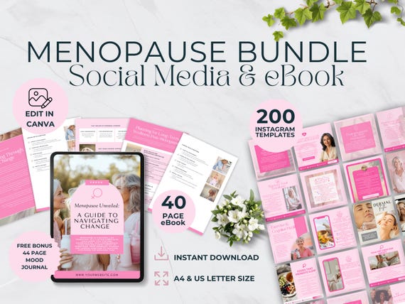 Social Media Templates For Menopause, Perimenopause Guide, Hormonal Coaching Instagram, Functional Nutrition, Women Health Holistic Wellness