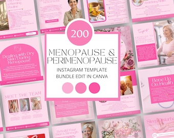 Modelos de mídia social para menopausa, coaching hormonal no Instagram, perimenopausa, nutrição funcional, saúde feminina e bem-estar holístico.