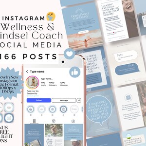 Social Media Post Template for Wellness Healing, Editable Canva Designs, Holistic Instagram Content Bundle, Sound Healing