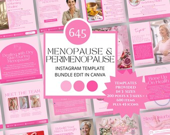 Modelos de mídia social para menopausa, coaching hormonal Instagram, perimenopausa, nutrição funcional, saúde feminina e bem-estar holístico