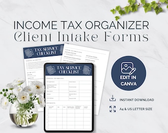 Tax Preparer Client Forms, Editable Tax Client Intake Forms, Tax Preparation Checklist, Client Forms Bundle