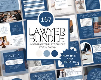 Social Media Posts for Lawyers, Law Firm Instagram, Attorney Templates, Modern Lawyer Instagram Post, Unique Canva Designs for Lawyers