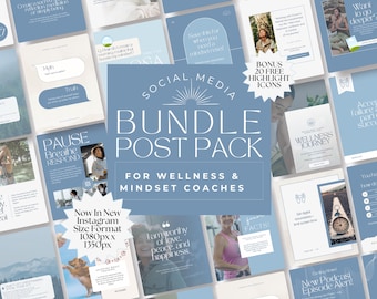 Social Media Post Template for Wellness Healing, Editable Canva Designs, Holistic Instagram Content Bundle, Sound Healing