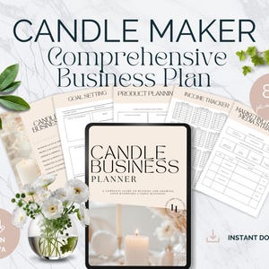 Candle Business Plan, Comprehensive Marketing Strategy And Digital Planner for Candle Makers & Entrepreneurs, Candle Making Business Kit