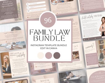 Law Firm Social Media Templates, Family Lawyers Instagram, Law Firm Marketing, Attorney, Modern Lawyer, Unique Canva Designs for Lawyers