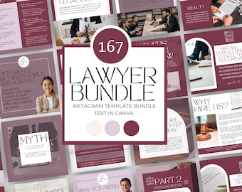 Social Media Posts for Lawyers, Law Firm Instagram, Attorney Templates, Modern Lawyer Instagram Post, Unique Canva Designs for Lawyers