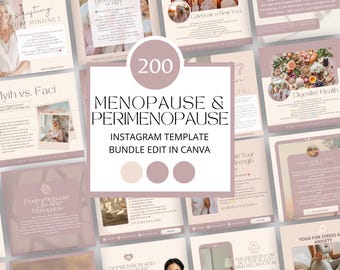 Modelos de mídia social para menopausa, Coaching de saúde hormonal no Instagram, Perimenopausa, Nutrição funcional, Bem-estar holístico para a saúde da mulher