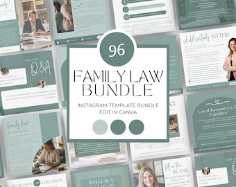 Law Firm Social Media Templates, Family Lawyers Instagram, Law Firm Marketing, Attorney, Modern Lawyer, Unique Canva Designs for Lawyers